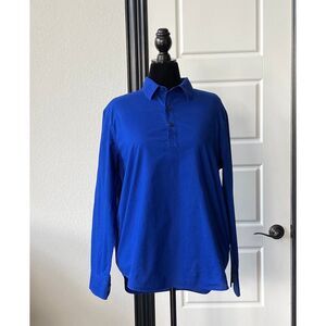 Women's Blue Long Sleeve Top